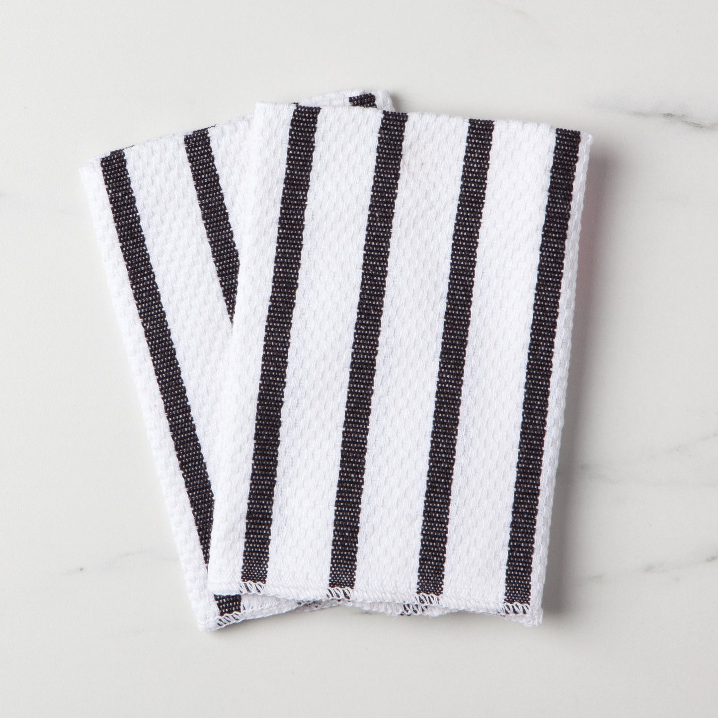 Basketweave Black Dishcloths Set of 2