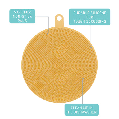 Scrub Bub Sunrise Yellow Silicone Scrubber