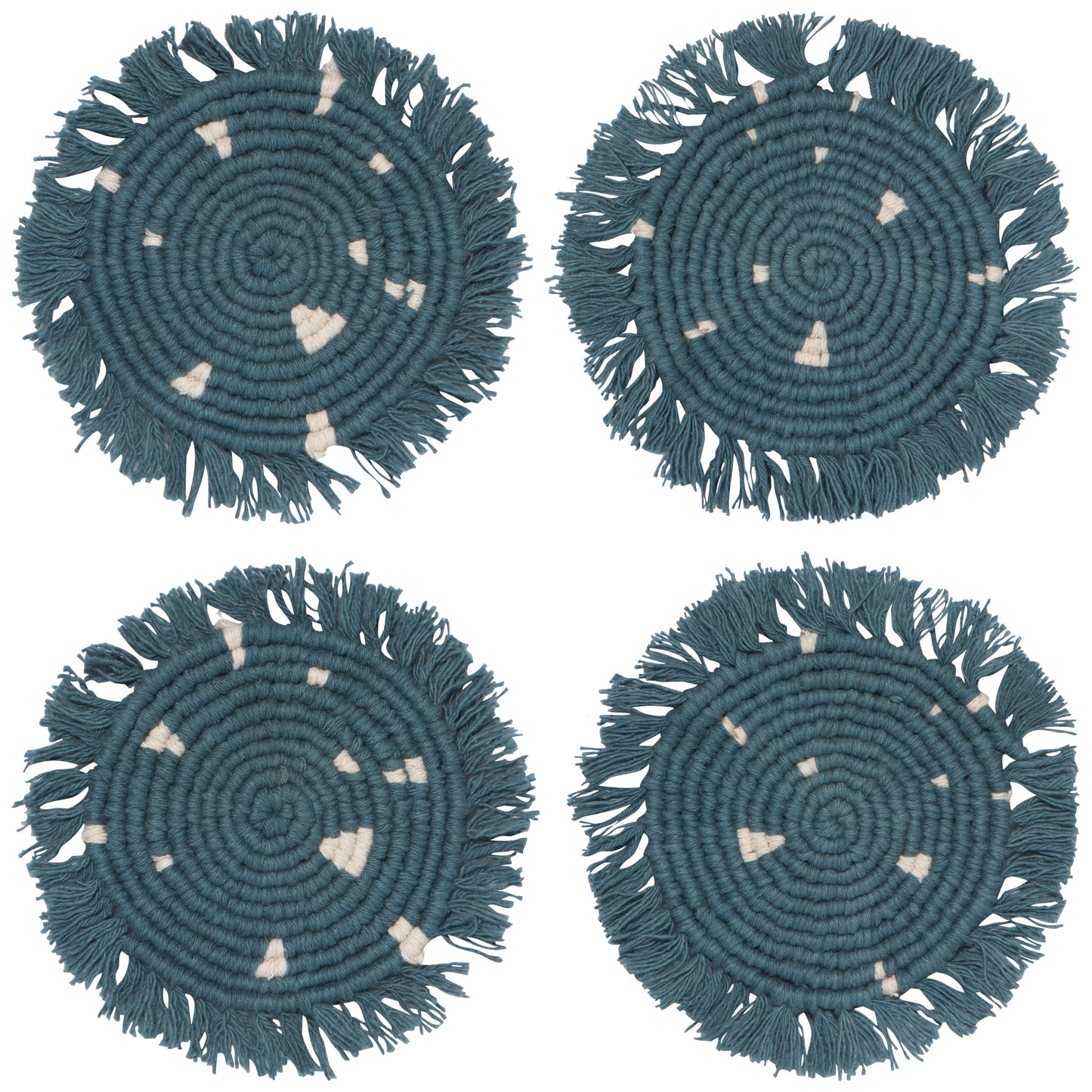 Lagoon Macrame Coaster Set of 4