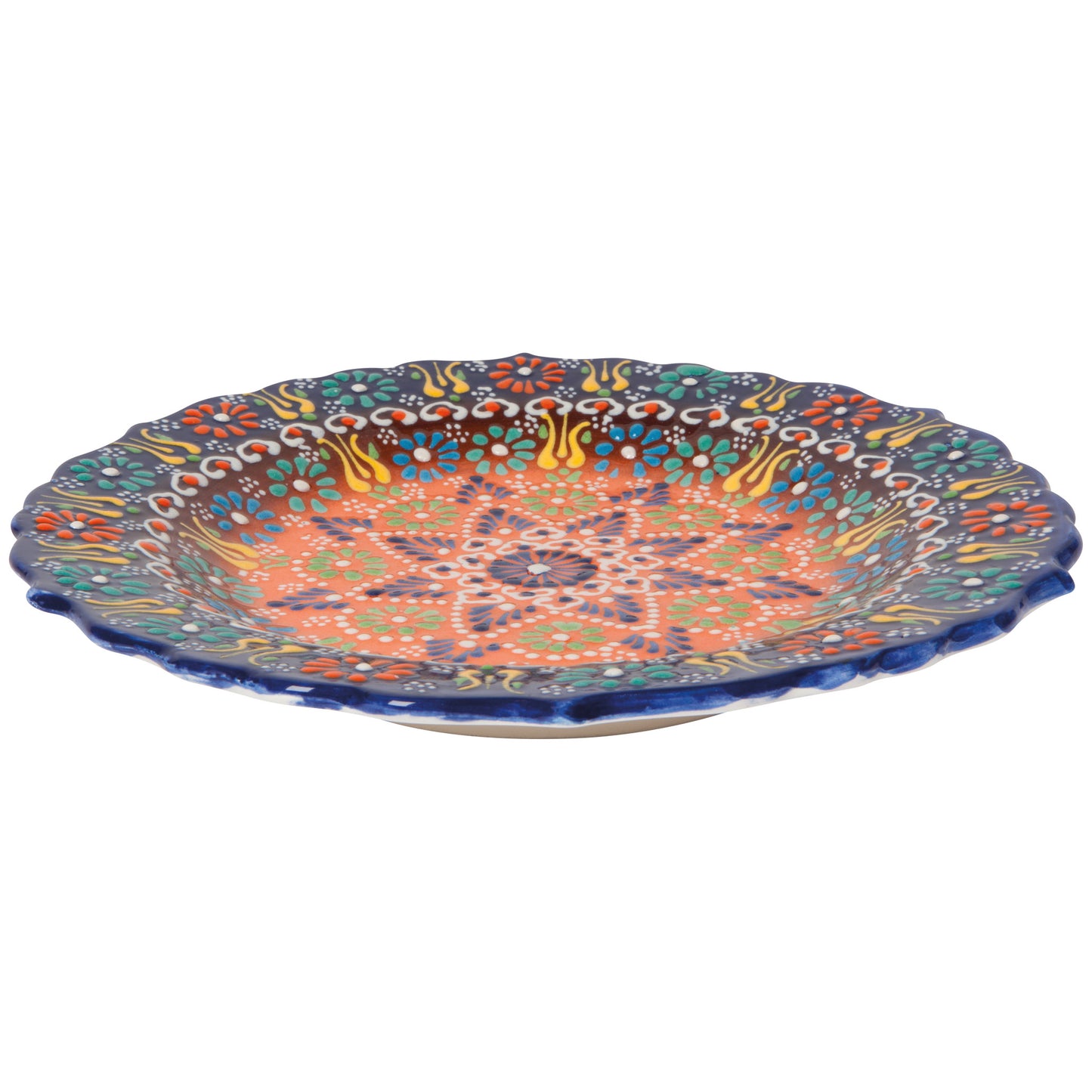 Hand-painted Turkish 10 inch Plate - Evani Azure