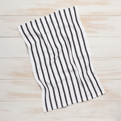 Basketweave Black Dishtowel