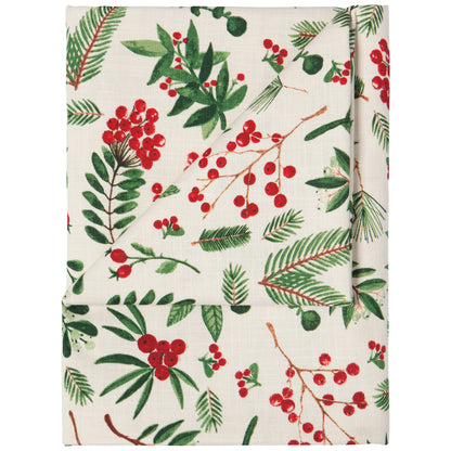 Winterberry Christmas Tablecloth 60 x 120 inch
