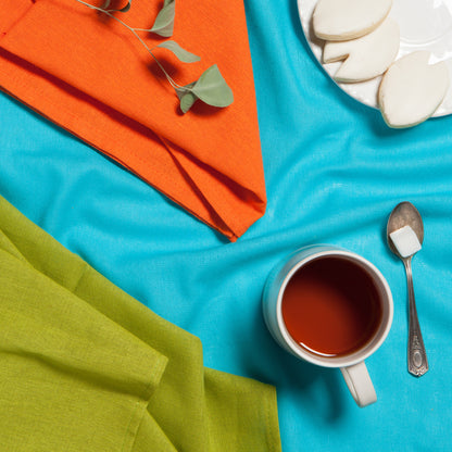 Bali Blue Cactus Crush Floursack Dishtowels Set of 3