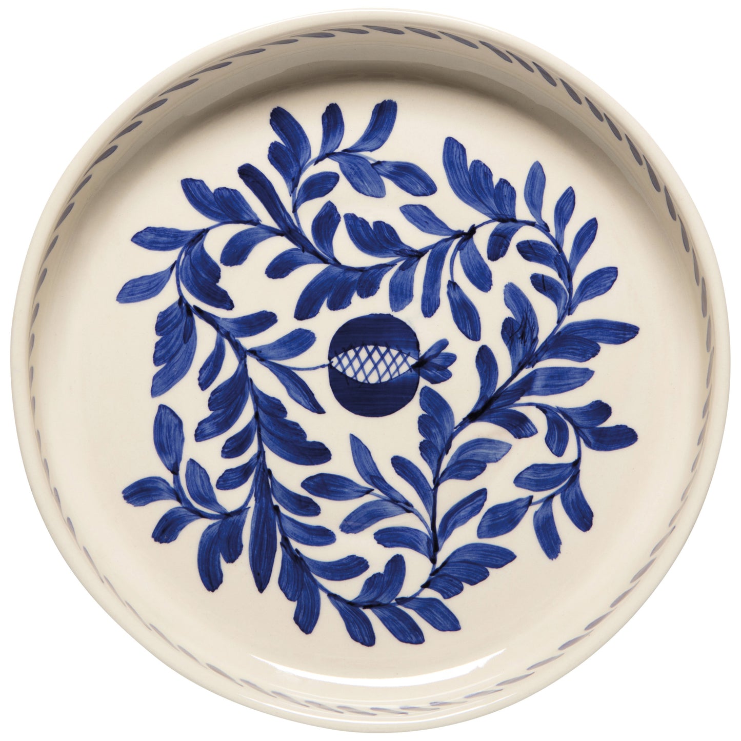 Nila Blue Hand Painted Serving Tray 11.25 inch