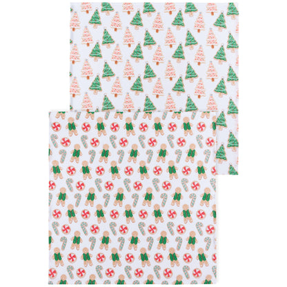 Cookie Exchange Christmas Floursack Dishtowels Set of 2