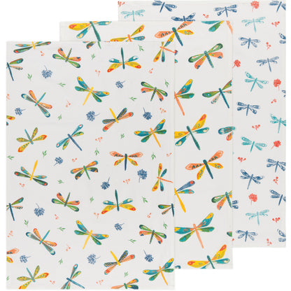 Dragonfly Baker's Floursack Dishtowels Set of 3