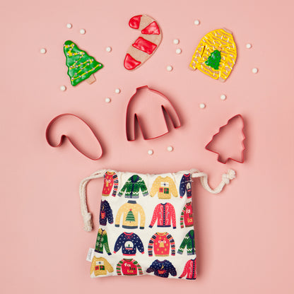 Ugly Christmas Sweater Cookie Cutters Set of 3