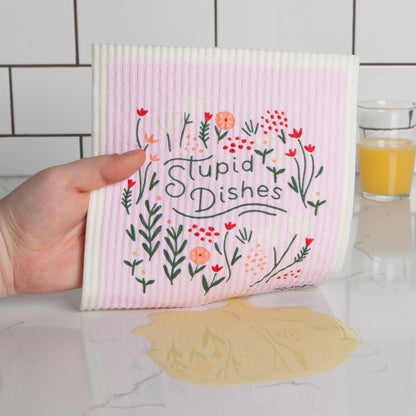Stupid Dishes Swedish Dishcloth