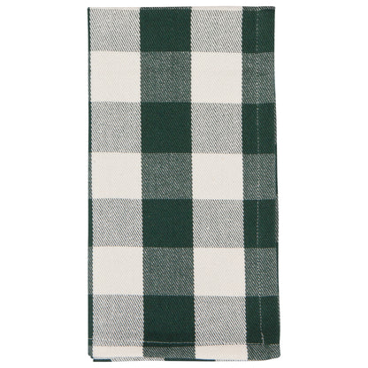 Recycled Cotton 2nd Spin Green Buffalo Check Napkins Set/4