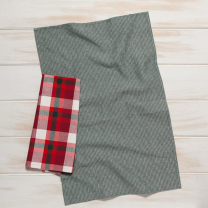 Recycled Cotton Tannenbaum Christmas Dishtowels Set of 2
