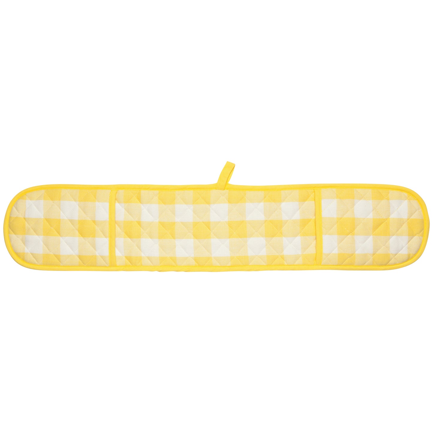 Lemon Yellow Check Double Oven Mitt