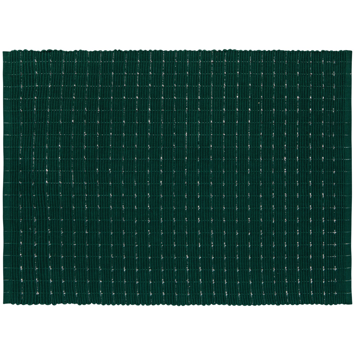Spruce Silver Cotton Ribbed Placemat