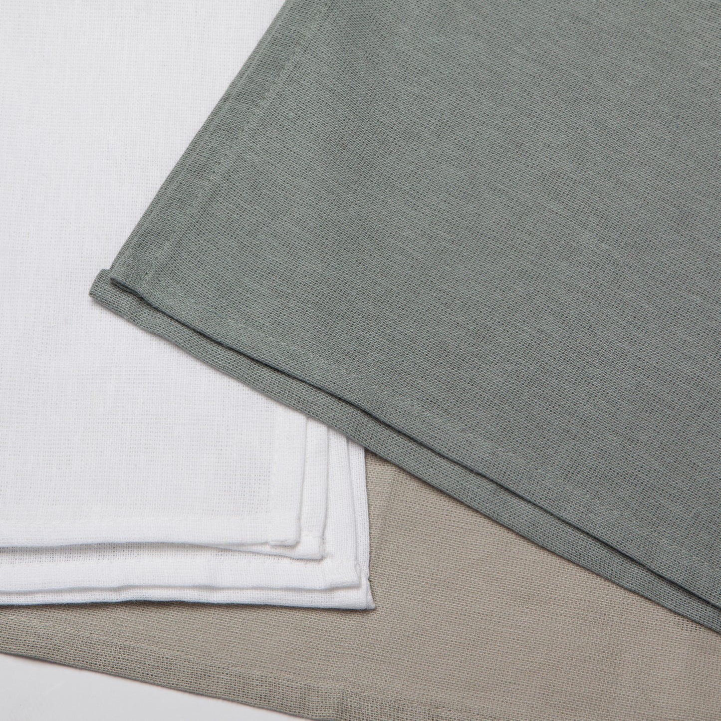 Gray White Moonstruck Floursack Dishtowels Set of 3