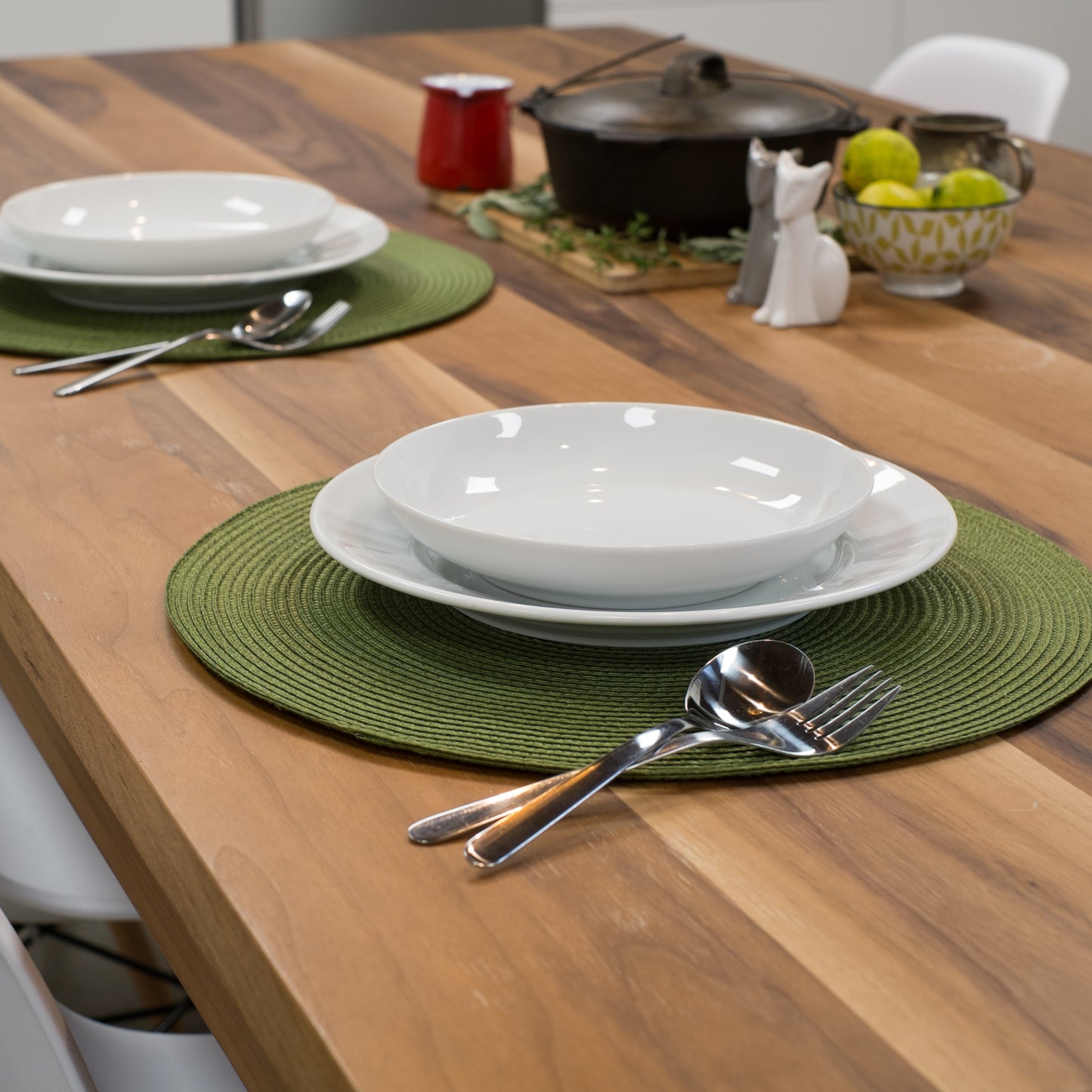 Disko Fir Green Round Placemat