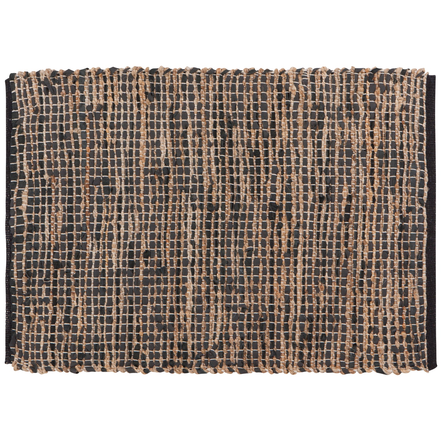 Cooper Black Leather Chind Rug 2 x 3 ft