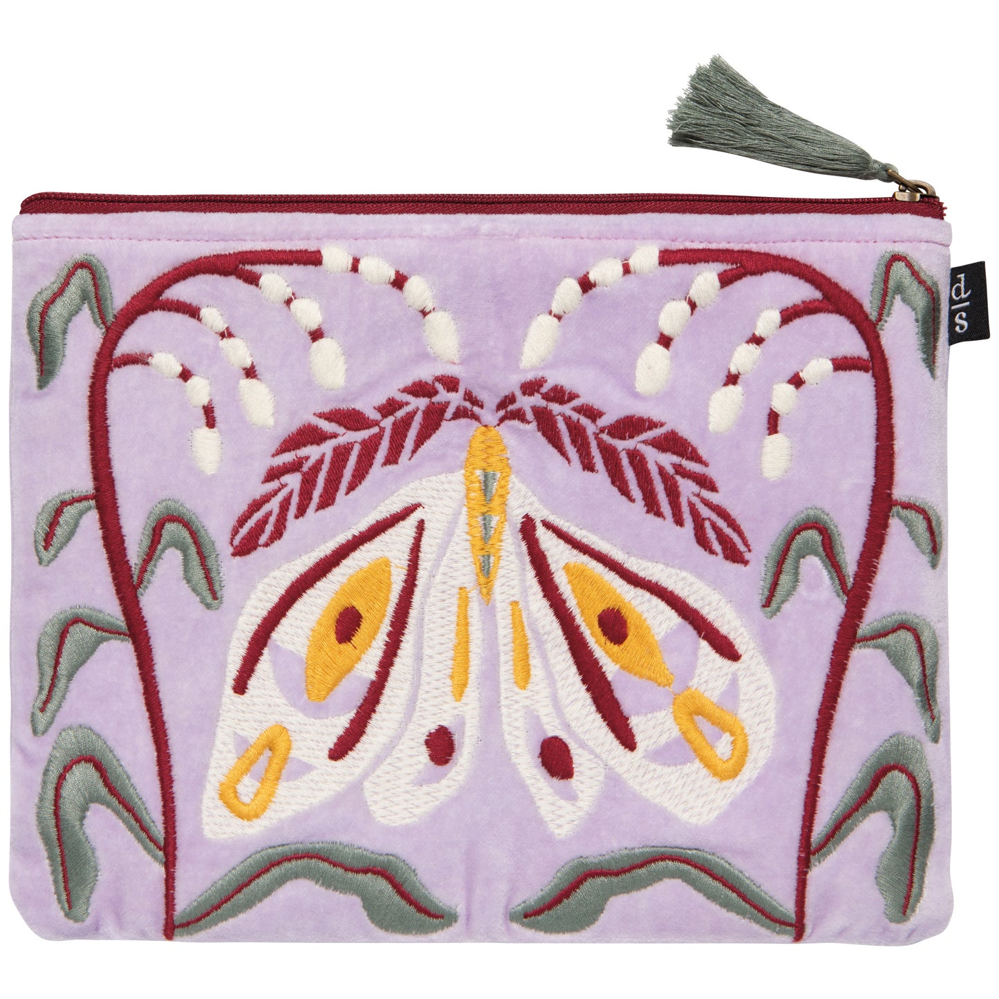 Nocturna Embroidered Flat Pouch