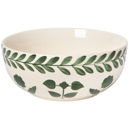 Sylvie Green Hand Painted Serving Bowl 8 inch