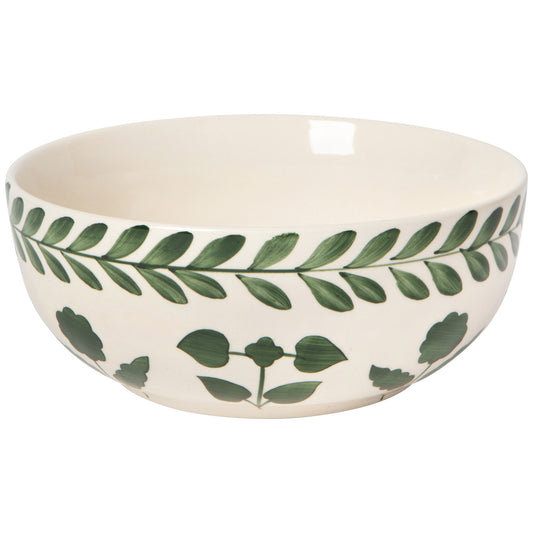 Sylvie Green Hand Painted Serving Bowl 8 inch