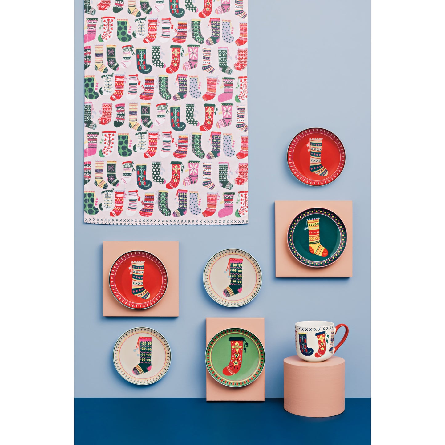 Winter Woolens Christmas Mug and Dishtowel Set