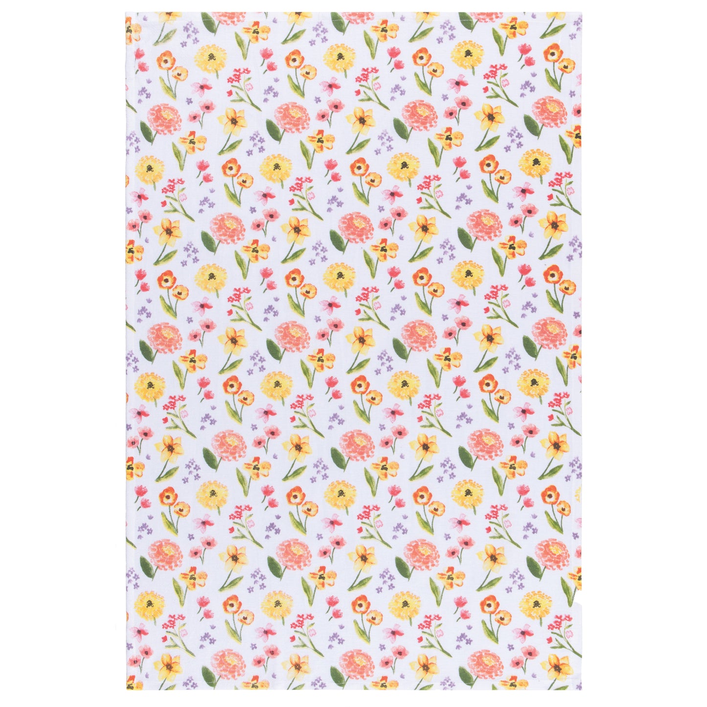 Cottage Floral Baker's Floursack Dishtowels Set of 3