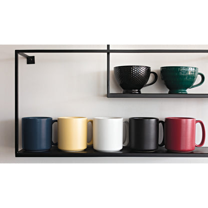 Black Stamped Latte Mug