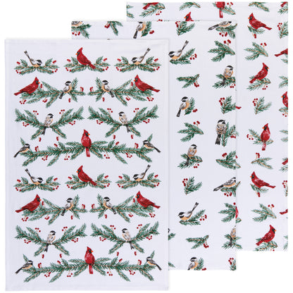 Birds & Boughs Baker's Floursack Dishtowels Set of 3