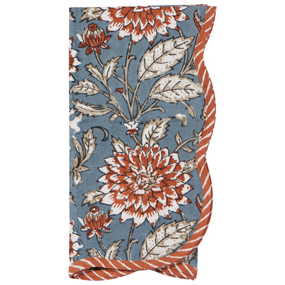 Dahlia Block Print Napkins Set of 4