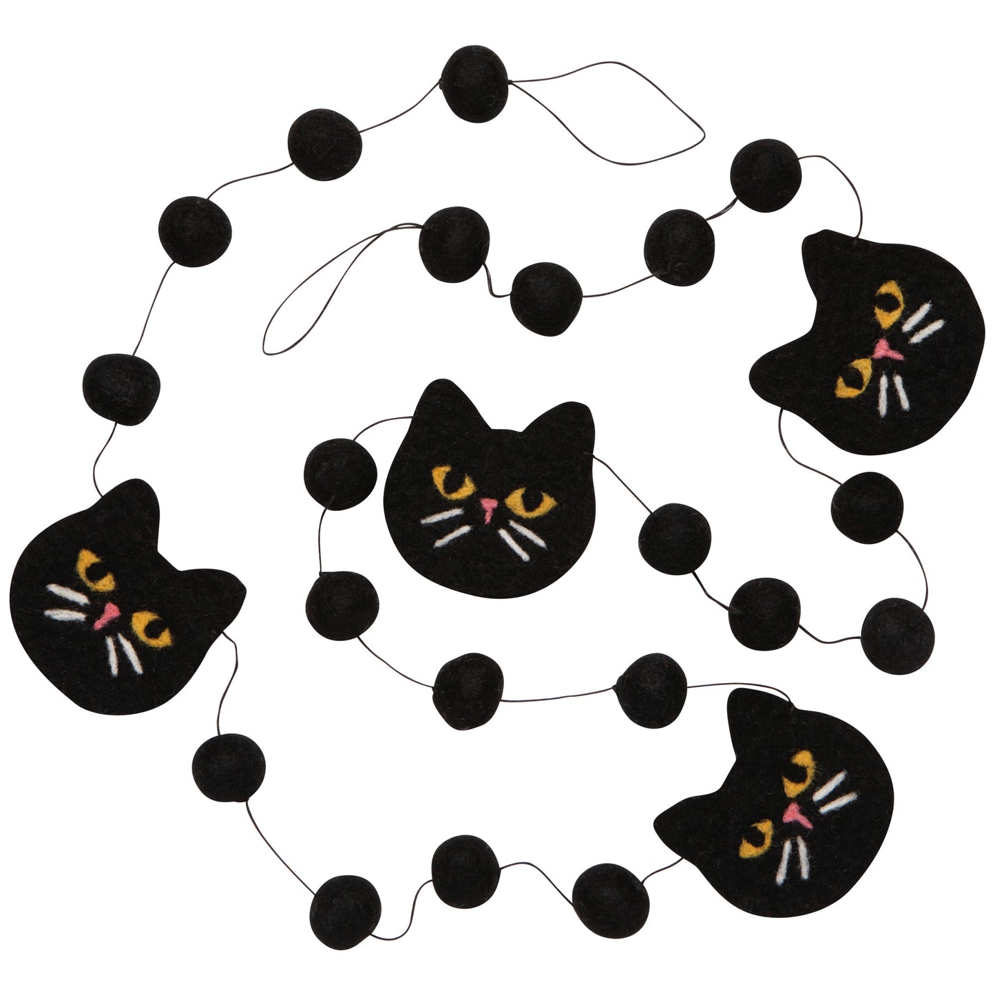 Black Cat Felt Garland
