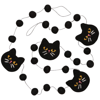 Black Cat Felt Garland