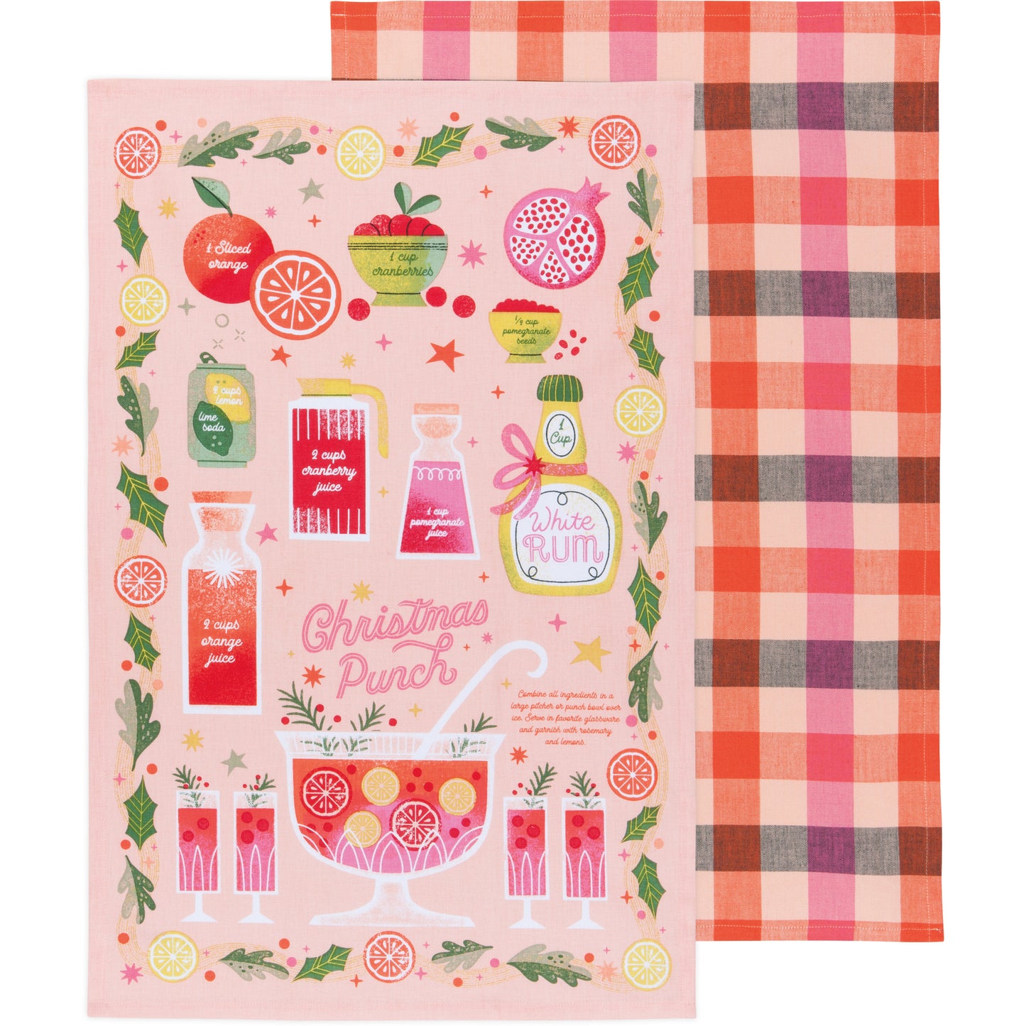 Spirits Bright Christmas Dishtowels Set of 2