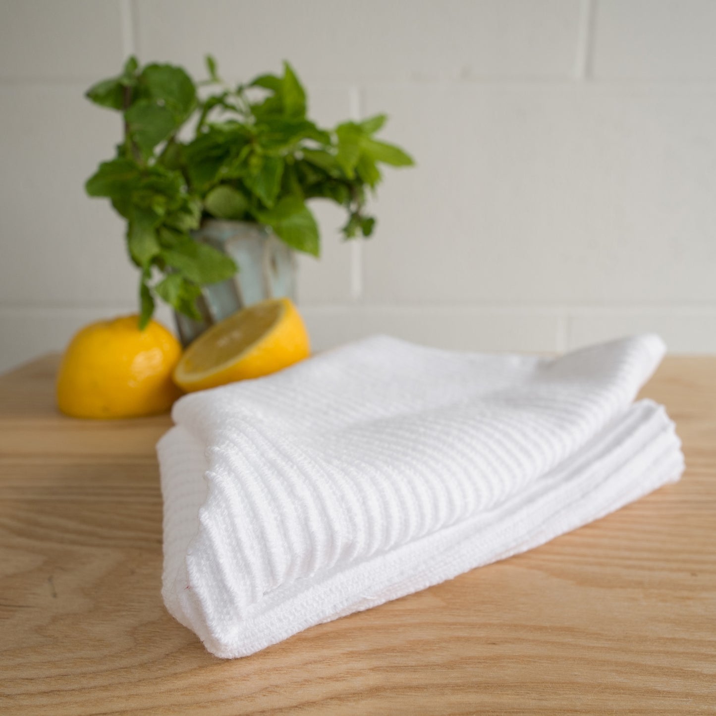Ripple White Dishcloths Set of 2