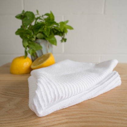 Ripple White Dishcloths Set of 2