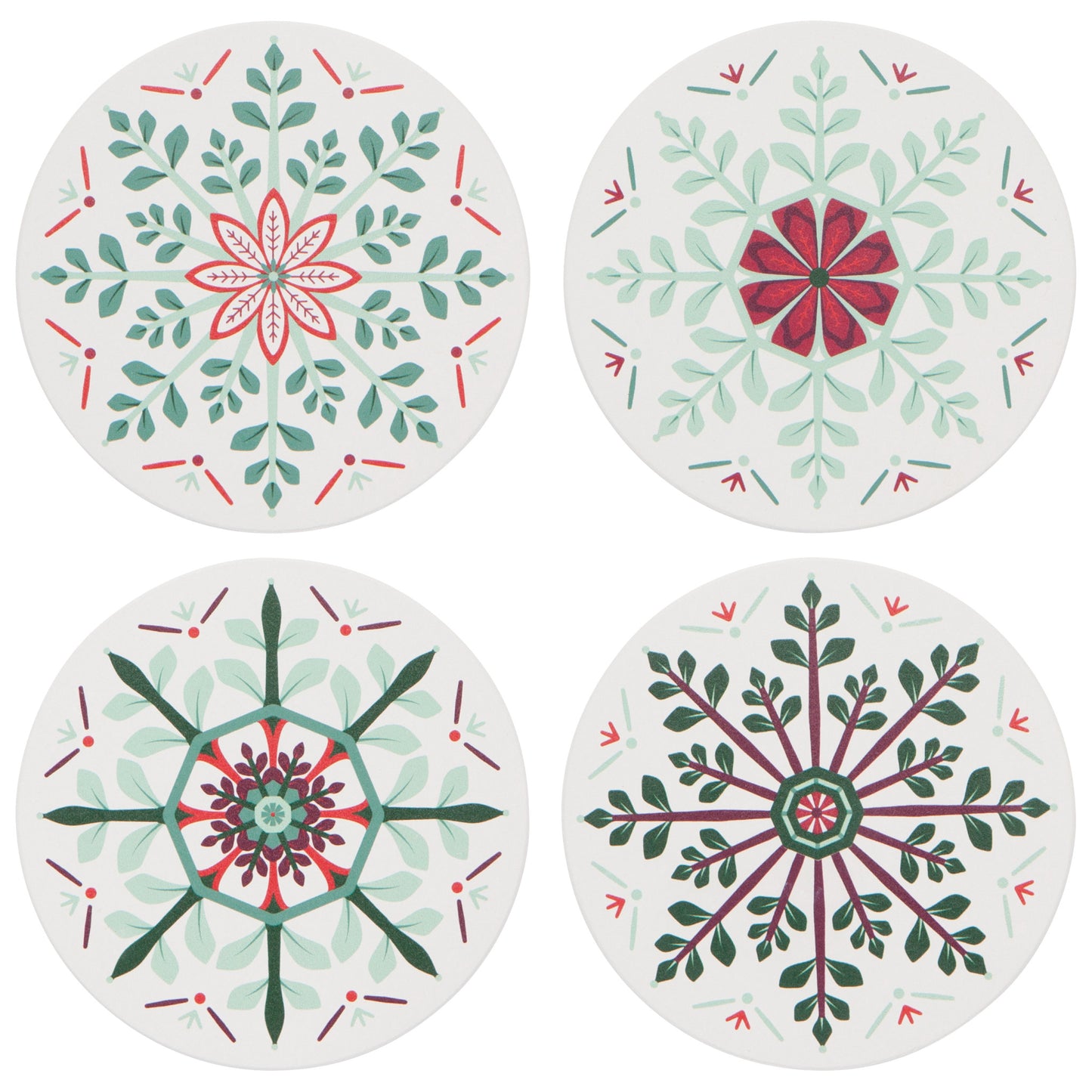 Good Tidings Christmas Soak Up Coasters Set of 4