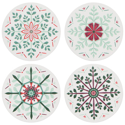 Good Tidings Christmas Soak Up Coasters Set of 4