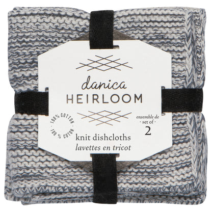 Midnight Blue Knit Dishcloths Set of 2