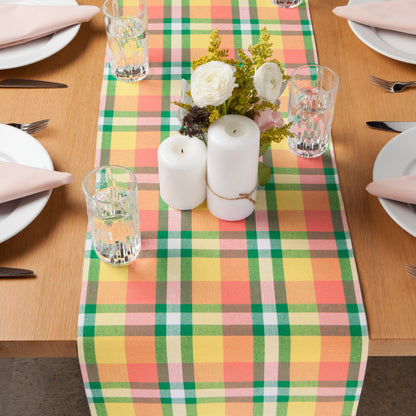 Second Spin Plaid MeadowTable Runner 72 inches