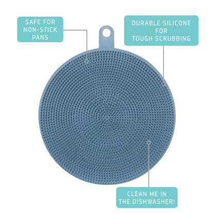 Scrub Bub Marine Blue Silicone Scrubber