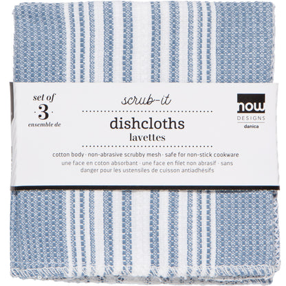 Scrub-It Slate Blue Dishcloths Set of 3