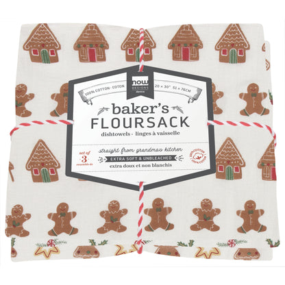 Christmas Cookies Baker's Floursack Dishtowels Set of 3