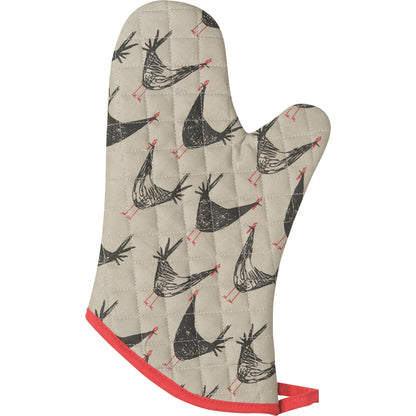 Chicken Scratch Oven Mitt