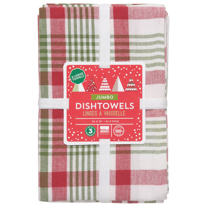 Jumbo Christmas Dishtowels Set of 3