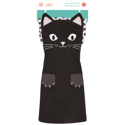 Cat Kid's Apron and Hat Set