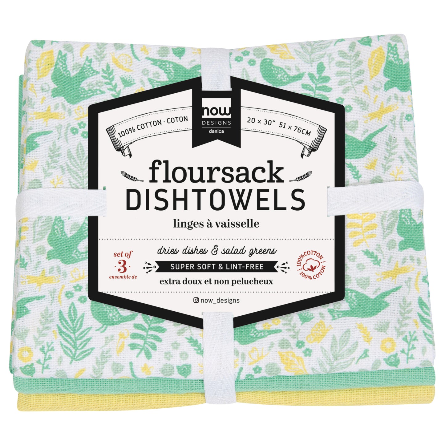 Meadowlark Floursack Dishtowels Set of 3