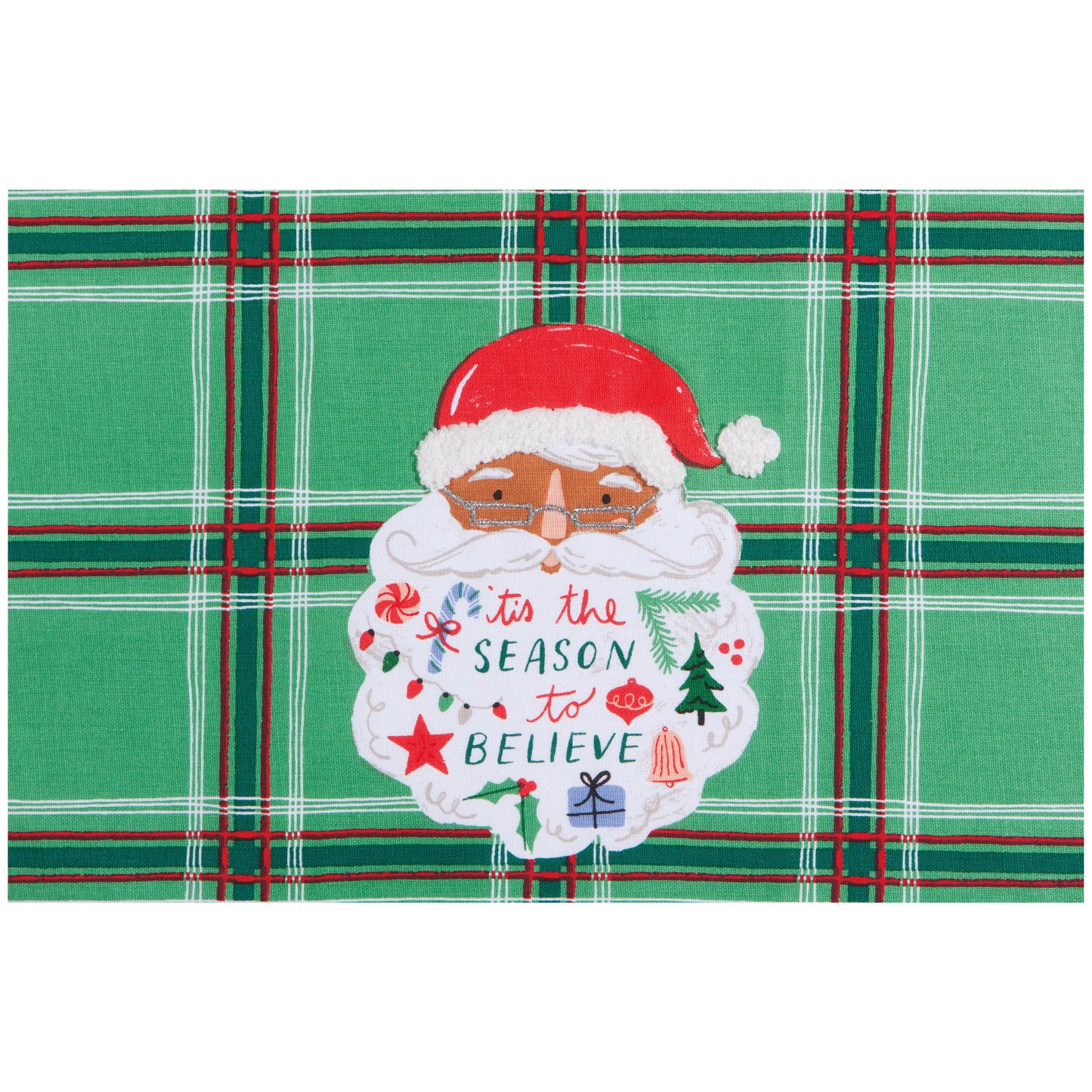Santa Beard Christmas Dishtowel