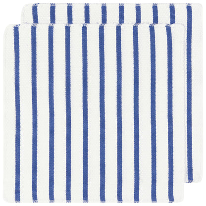 Basketweave Royal Blue Dishcloths Set of 2