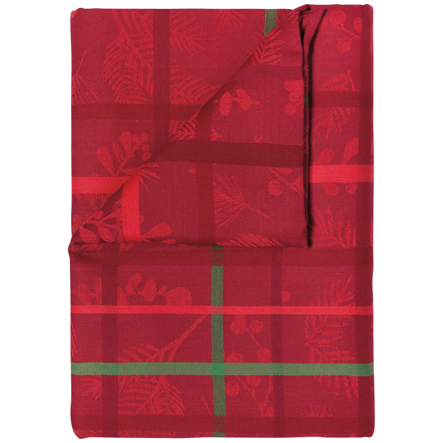 Winterberry Christmas Jacquard Tablecloth 60 x 120 inch